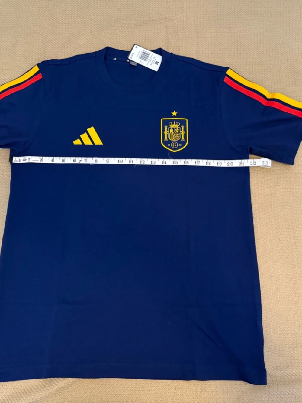 Adidas 2026 World Cup Spain DNA Navy T-Shirt Men's Size M BRAND NEW